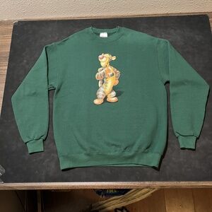 Vintage Disney Tigger Sweatshirt Mens Medium Crewneck Embossed Winnie the Pooh 9